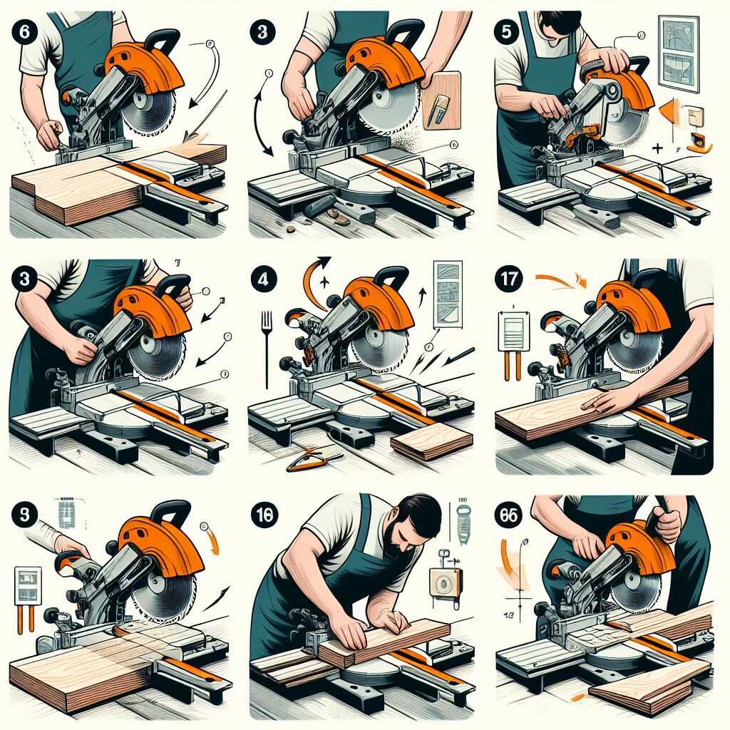 Double Miter Saw in Action