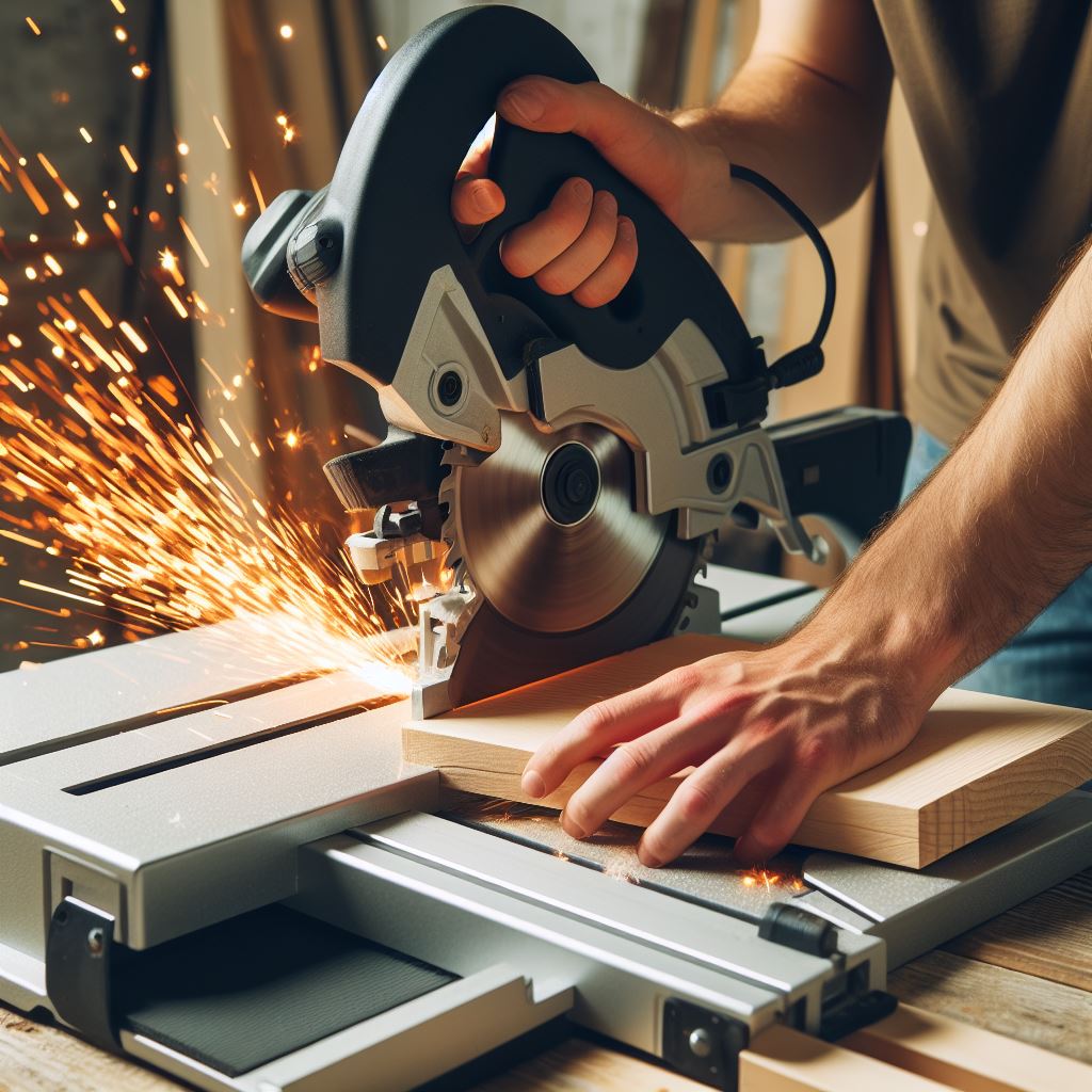Sliding Miter Saw in Action